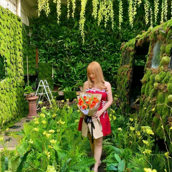 Thi công tường cây 04